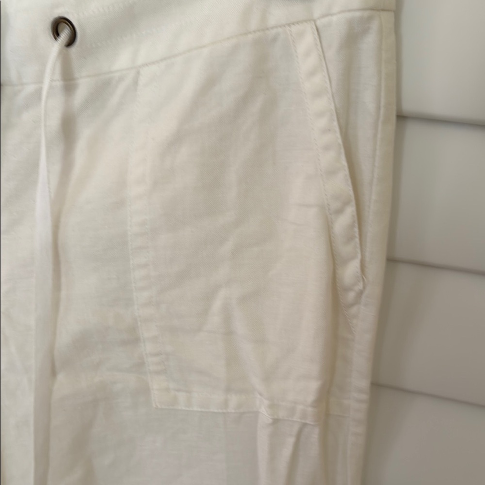 J. Crew Factory White Wide-Leg Trousers - Picture 3 of 13